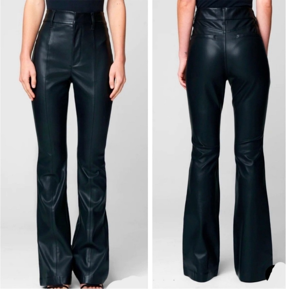 Faux Leather High Rise Flare Pant BLANKNYC